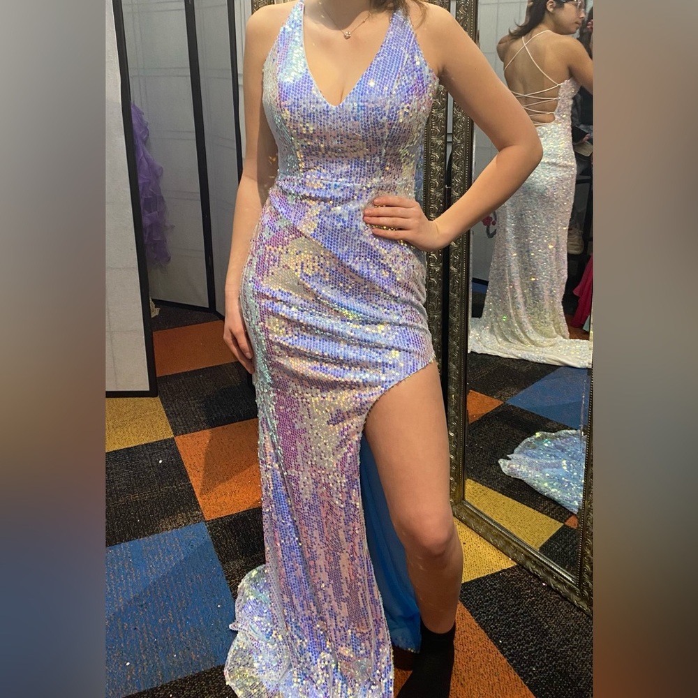 Sequence prom dress